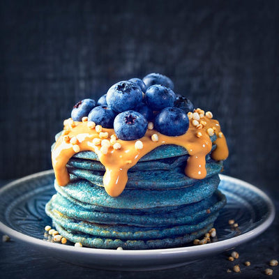 SUPER INSANE BLUE SPIRULINA PANCAKES