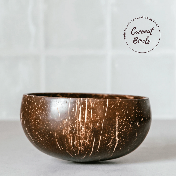Coconut Bowl + Wooden Spoon