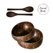 Coconut Bowl + Wooden Spoon Bundle