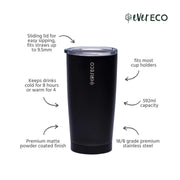 Ever Eco Insulated Tumbler - 592ML Black - Being Co.