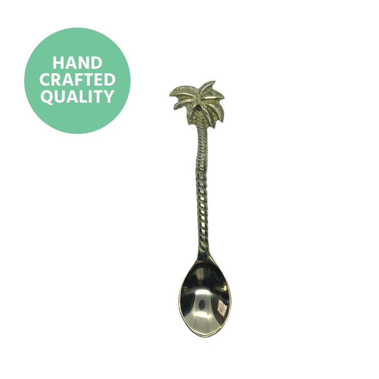 SOLID BRASS PALM TREE SPOON SMALL - Being Co.