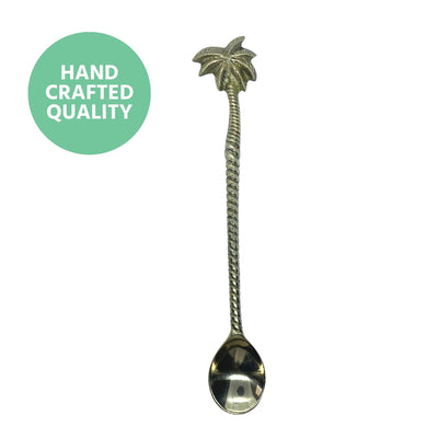 SOLID BRASS PALM TREE SPOON TALL - Being Co.