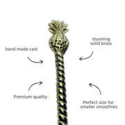 SOLID BRASS PINEAPPLE SPOON SMALL - Being Co.