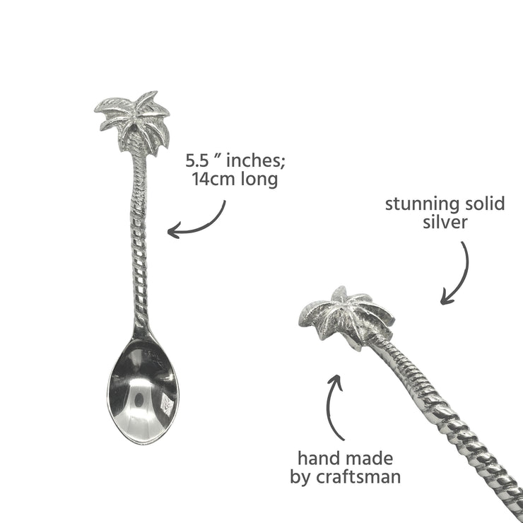 Solid Silver Palm Tree Spoon - Small - Being Co.