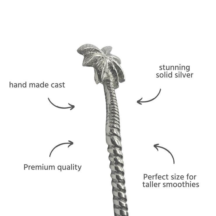 Solid Silver Palm Tree Spoon - Tall - Being Co.