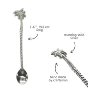 Solid Silver Palm Tree Spoon - Tall - Being Co.