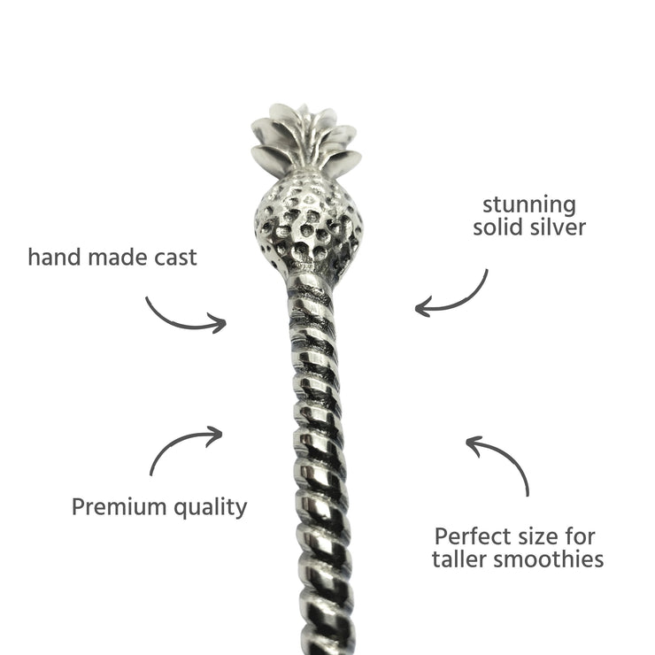 Solid Silver Pineapple Spoon - Small - Being Co.
