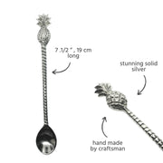 Solid Silver Pineapple Spoon - Tall - Being Co.