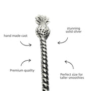 Solid Silver Pineapple Spoon - Tall - Being Co.
